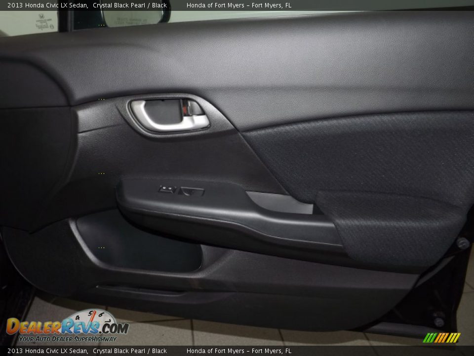 2013 Honda Civic LX Sedan Crystal Black Pearl / Black Photo #30