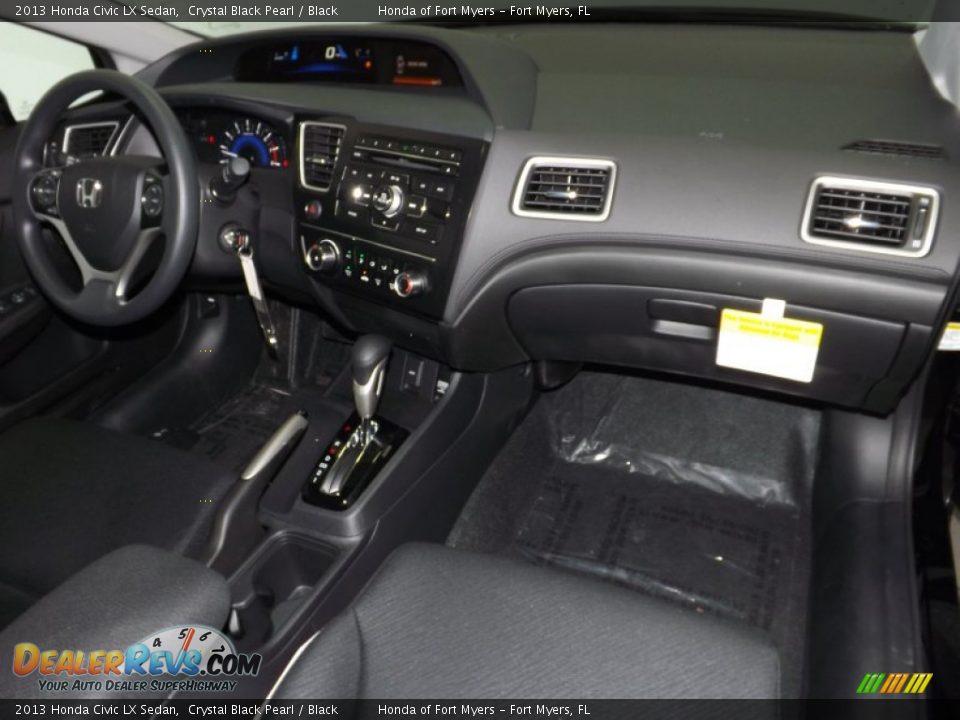 2013 Honda Civic LX Sedan Crystal Black Pearl / Black Photo #31