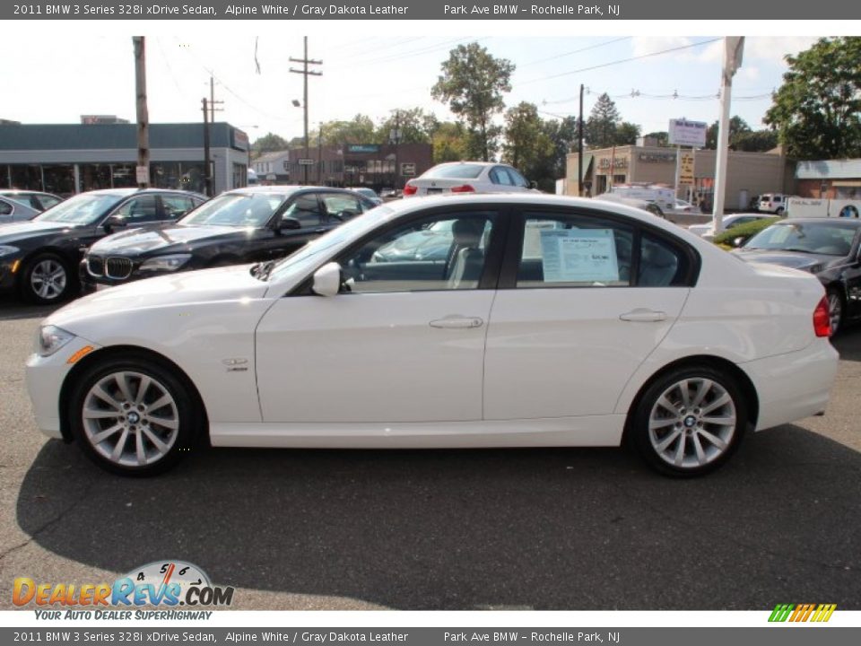 2011 BMW 3 Series 328i xDrive Sedan Alpine White / Gray Dakota Leather Photo #6