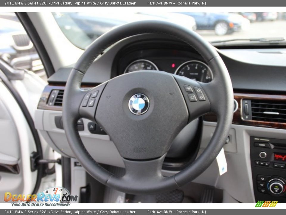 2011 BMW 3 Series 328i xDrive Sedan Alpine White / Gray Dakota Leather Photo #16