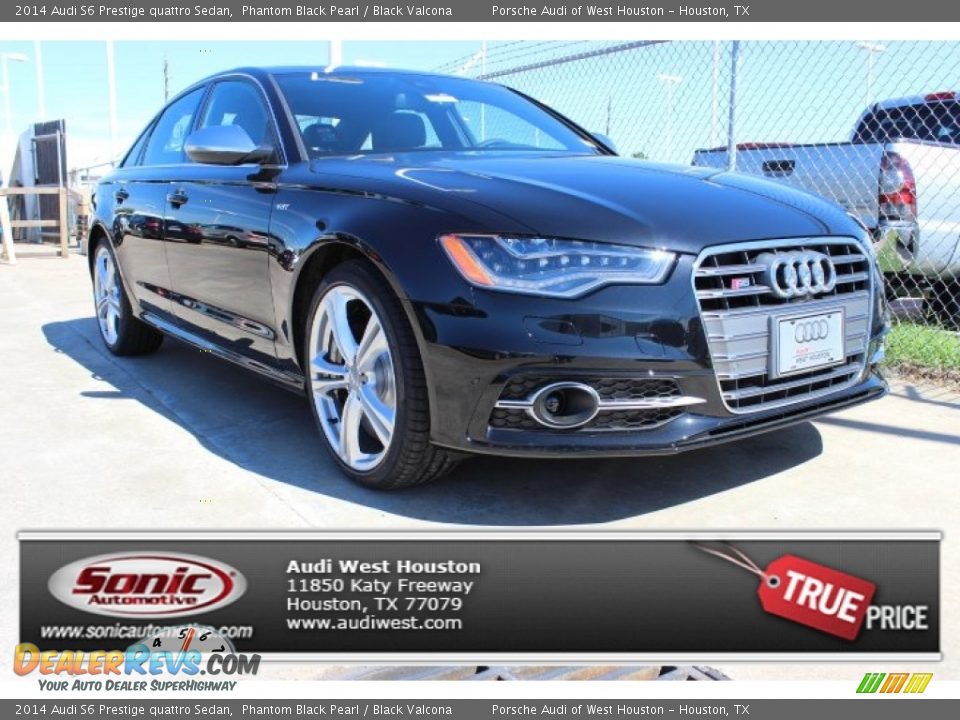 2014 Audi S6 Prestige quattro Sedan Phantom Black Pearl / Black Valcona Photo #1