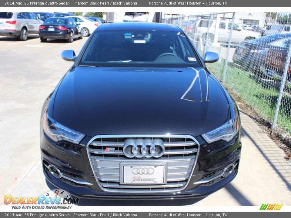 2014 Audi S6 Prestige quattro Sedan Phantom Black Pearl / Black Valcona Photo #2
