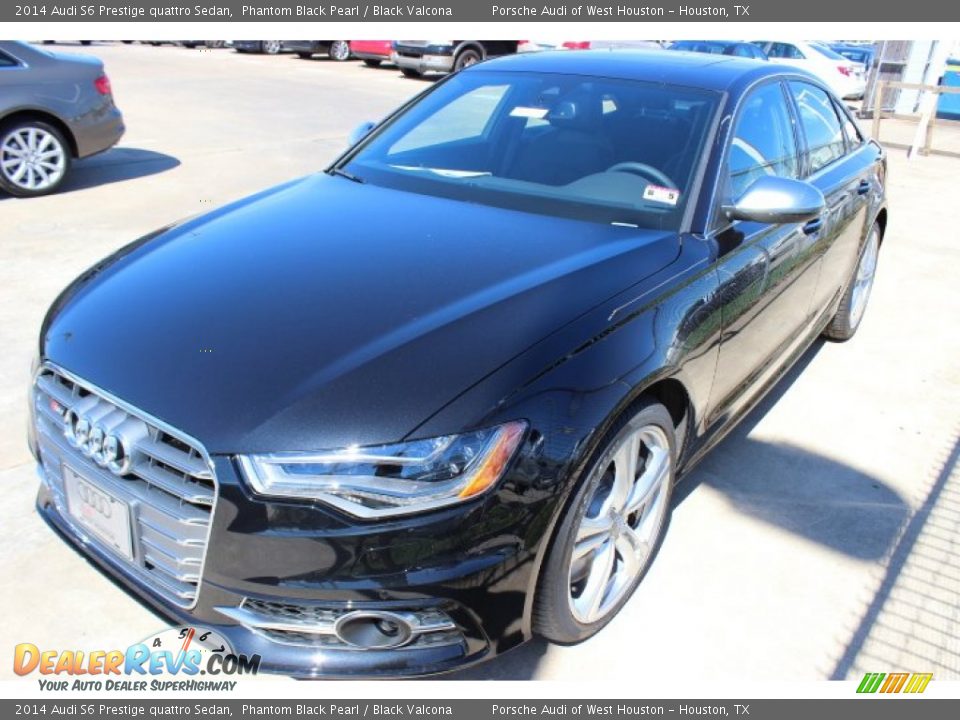 2014 Audi S6 Prestige quattro Sedan Phantom Black Pearl / Black Valcona Photo #3