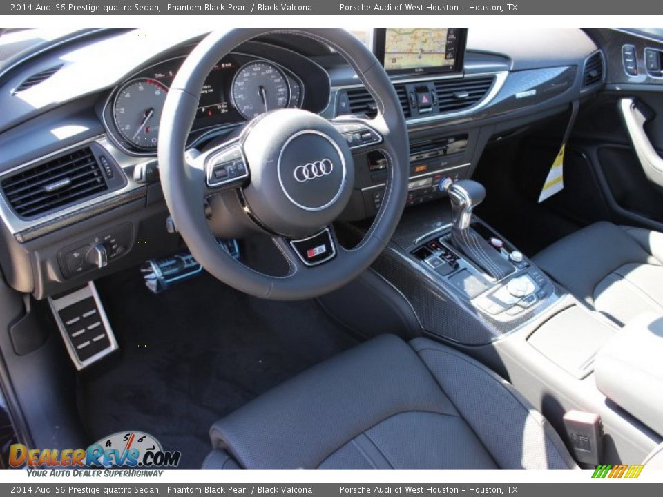 2014 Audi S6 Prestige quattro Sedan Phantom Black Pearl / Black Valcona Photo #12