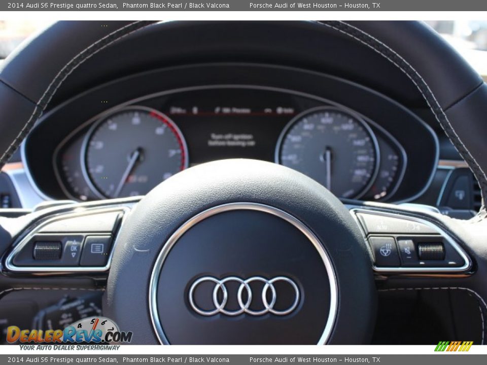 2014 Audi S6 Prestige quattro Sedan Phantom Black Pearl / Black Valcona Photo #25