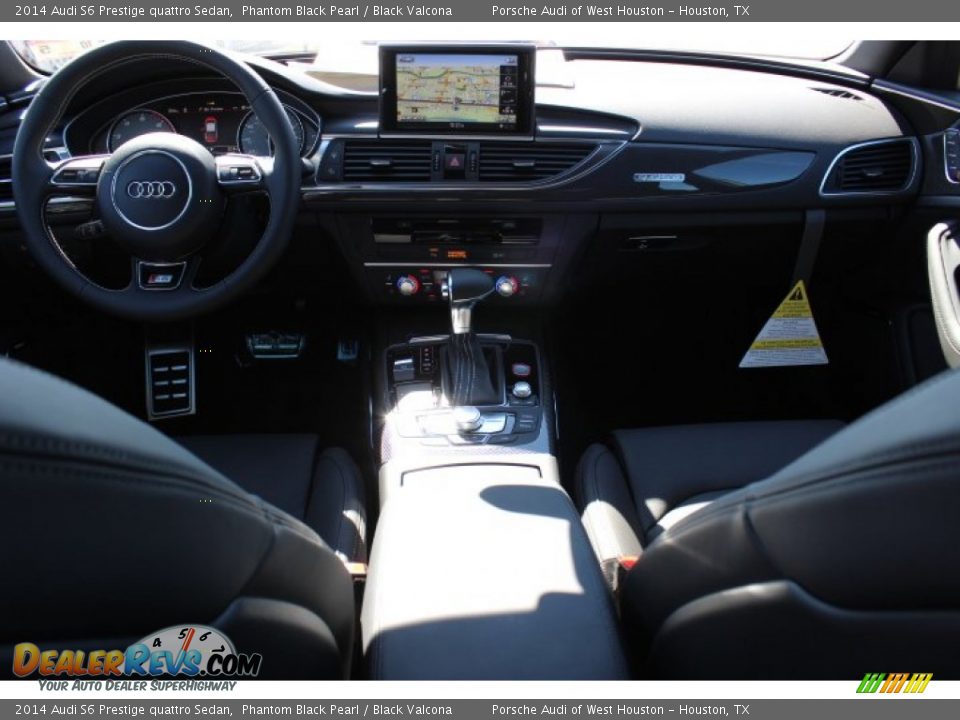 2014 Audi S6 Prestige quattro Sedan Phantom Black Pearl / Black Valcona Photo #32