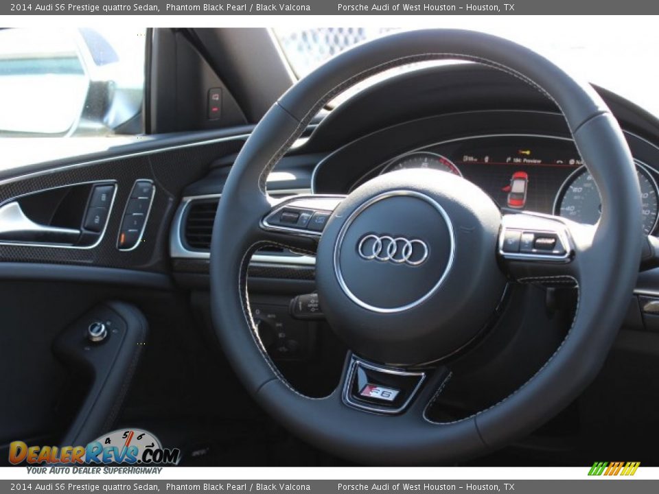 2014 Audi S6 Prestige quattro Sedan Phantom Black Pearl / Black Valcona Photo #33