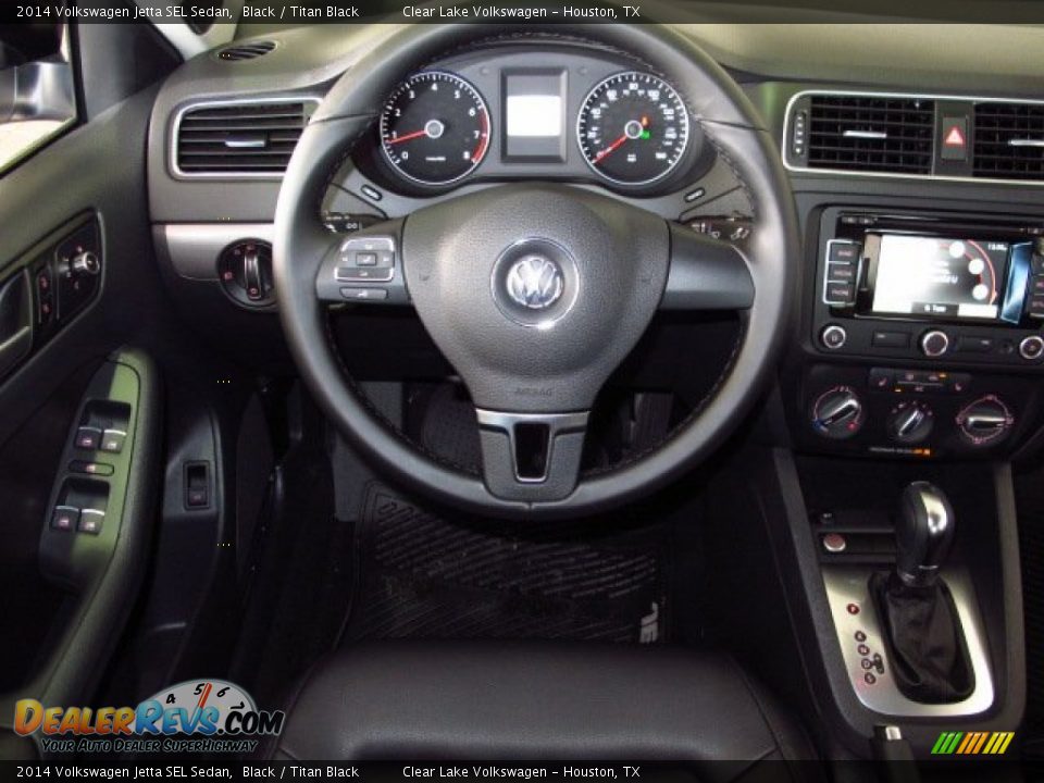 2014 Volkswagen Jetta SEL Sedan Black / Titan Black Photo #14