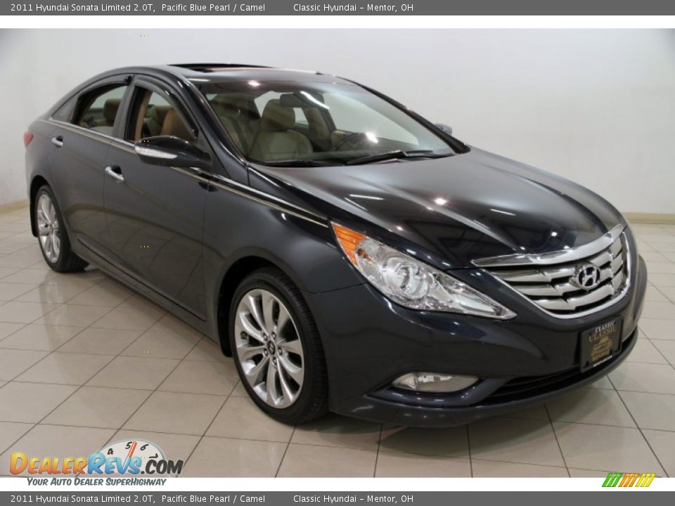 2011 Hyundai Sonata Limited 2.0T Pacific Blue Pearl / Camel Photo #1