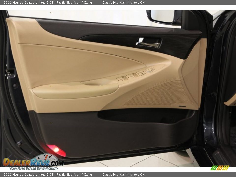 2011 Hyundai Sonata Limited 2.0T Pacific Blue Pearl / Camel Photo #4