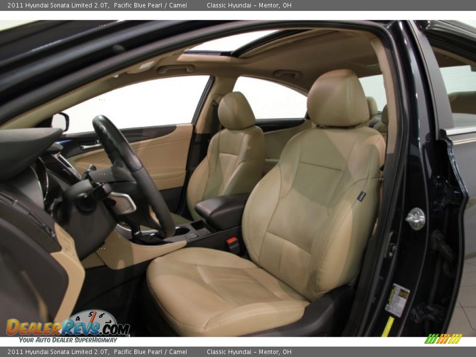 2011 Hyundai Sonata Limited 2.0T Pacific Blue Pearl / Camel Photo #6