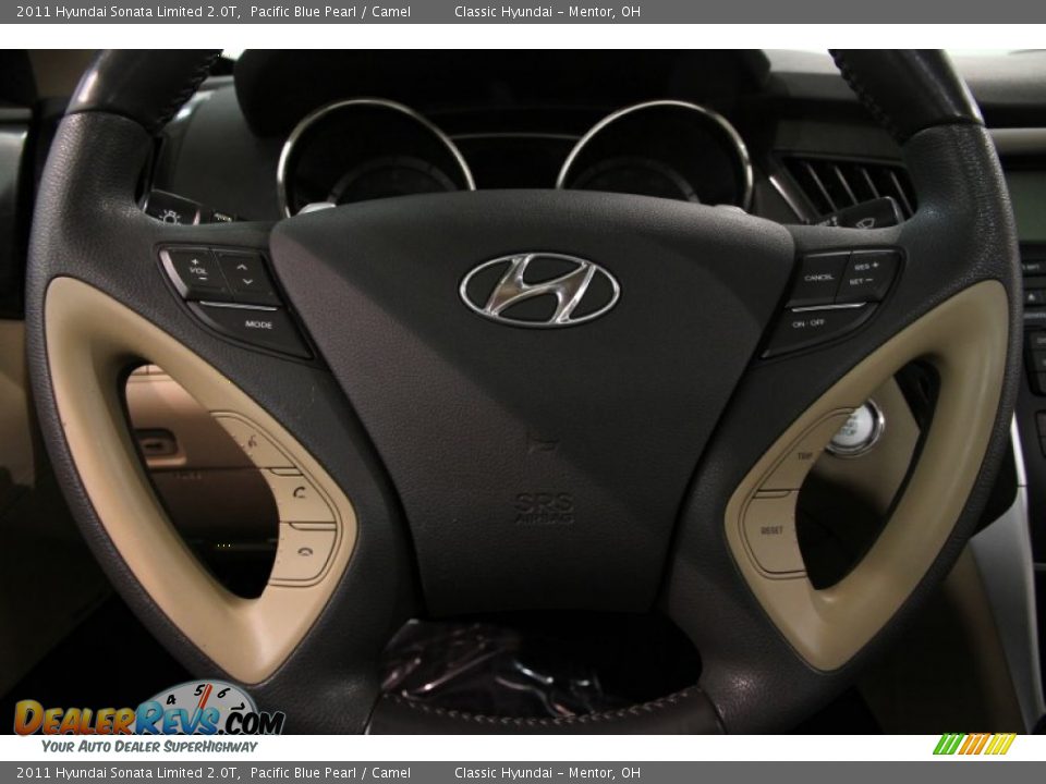 2011 Hyundai Sonata Limited 2.0T Pacific Blue Pearl / Camel Photo #9