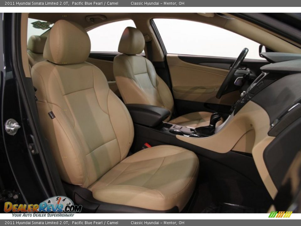2011 Hyundai Sonata Limited 2.0T Pacific Blue Pearl / Camel Photo #13