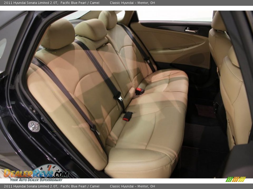 2011 Hyundai Sonata Limited 2.0T Pacific Blue Pearl / Camel Photo #14