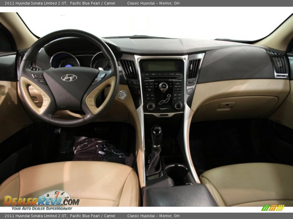 2011 Hyundai Sonata Limited 2.0T Pacific Blue Pearl / Camel Photo #16