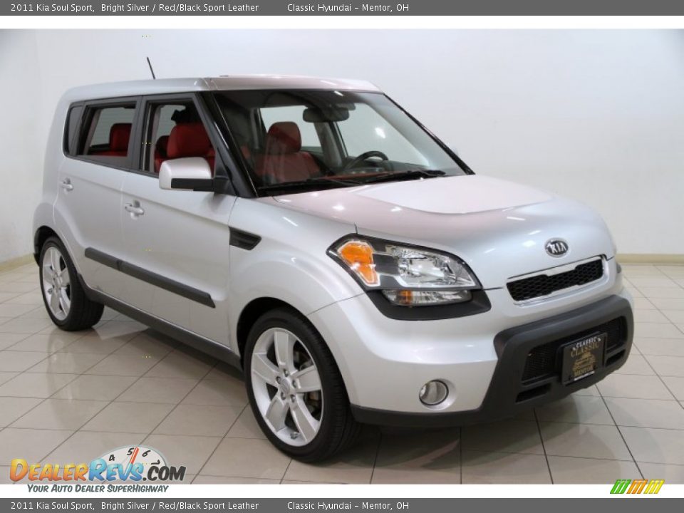 2011 Kia Soul Sport Bright Silver / Red/Black Sport Leather Photo #1