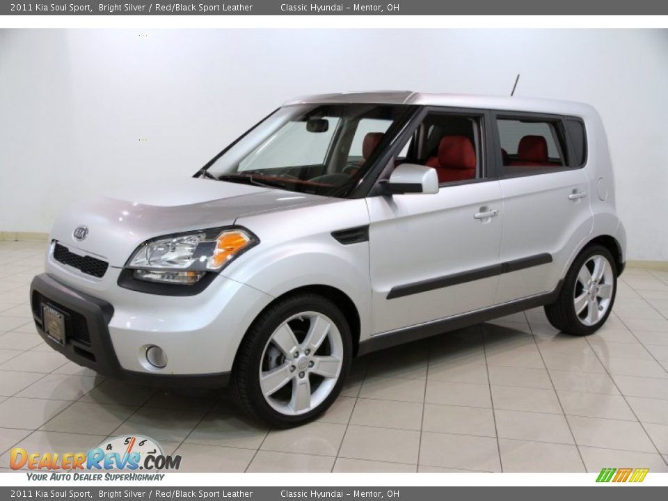 2011 Kia Soul Sport Bright Silver / Red/Black Sport Leather Photo #3