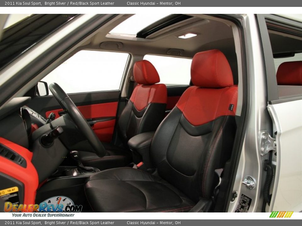 2011 Kia Soul Sport Bright Silver / Red/Black Sport Leather Photo #7