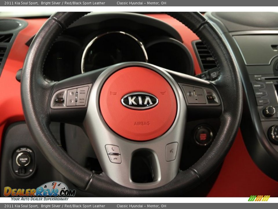 2011 Kia Soul Sport Bright Silver / Red/Black Sport Leather Photo #10