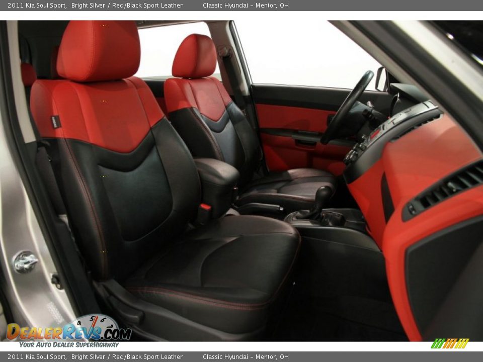 2011 Kia Soul Sport Bright Silver / Red/Black Sport Leather Photo #26