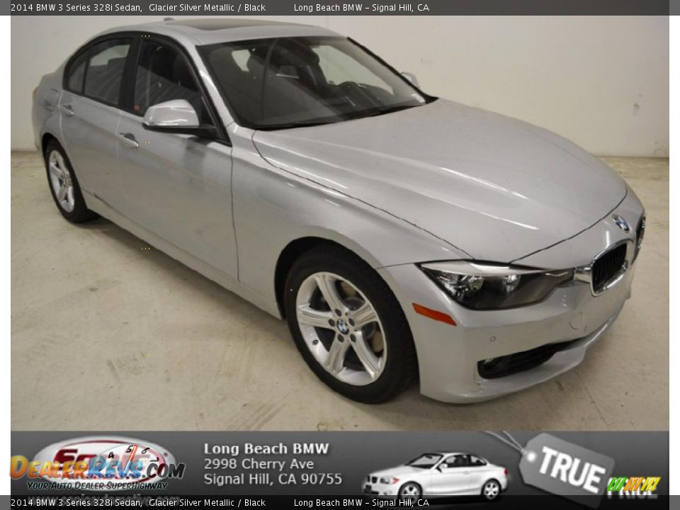 2014 BMW 3 Series 328i Sedan Glacier Silver Metallic / Black Photo #1