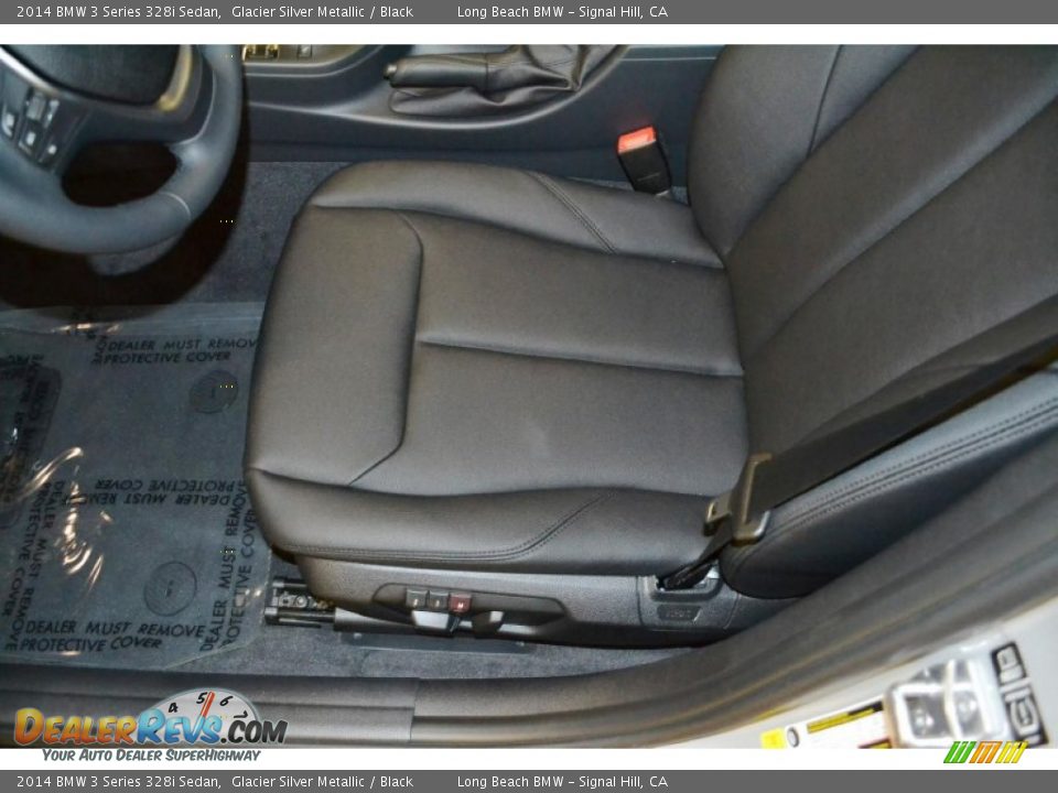 2014 BMW 3 Series 328i Sedan Glacier Silver Metallic / Black Photo #7