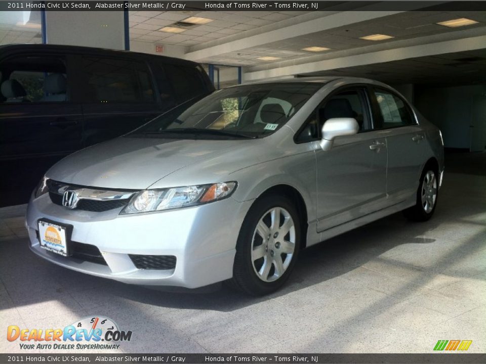 2011 Honda Civic LX Sedan Alabaster Silver Metallic / Gray Photo #1