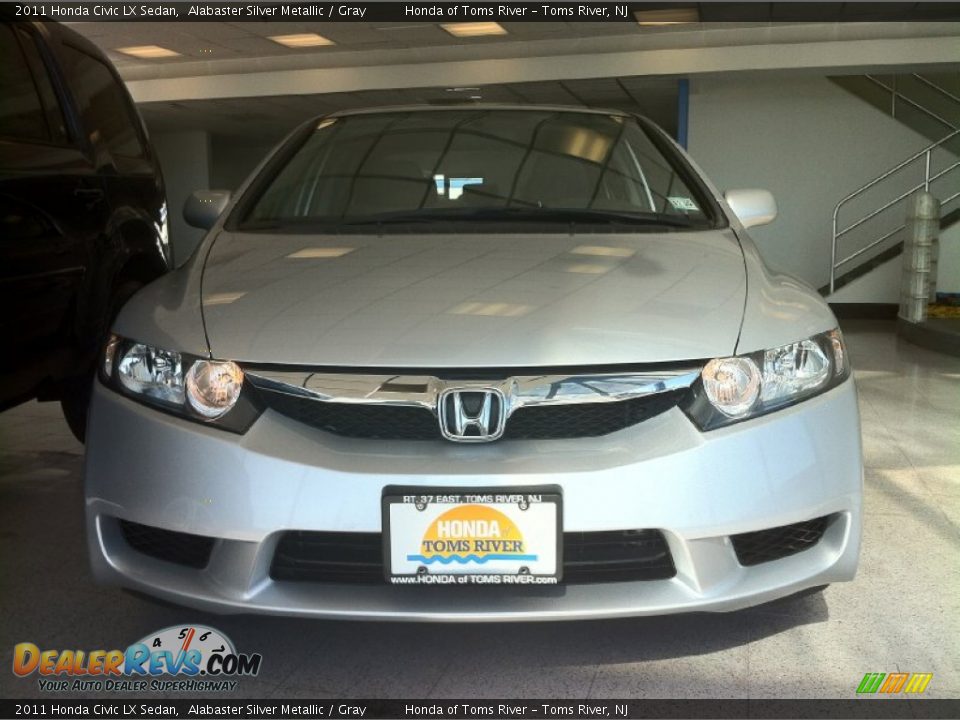 2011 Honda Civic LX Sedan Alabaster Silver Metallic / Gray Photo #2