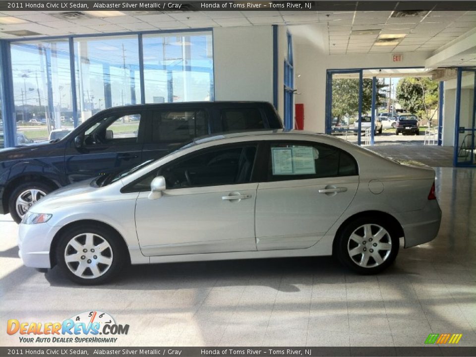 2011 Honda Civic LX Sedan Alabaster Silver Metallic / Gray Photo #4