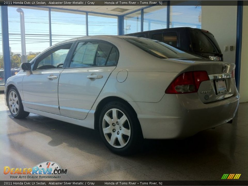 2011 Honda Civic LX Sedan Alabaster Silver Metallic / Gray Photo #5