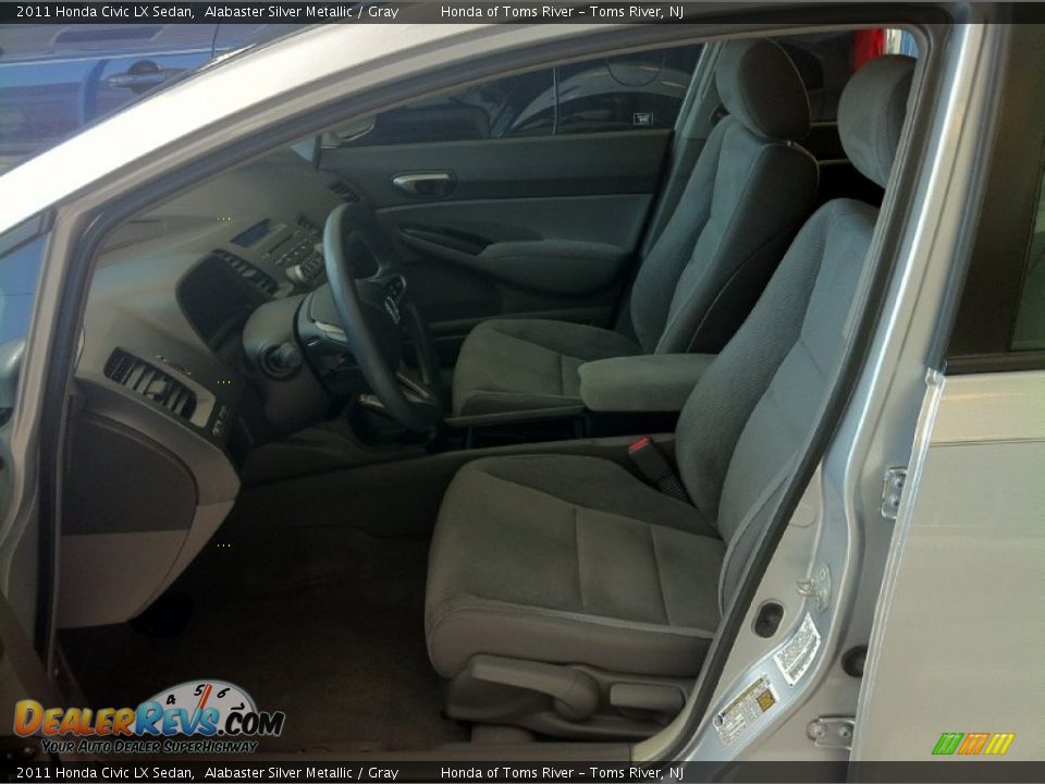 2011 Honda Civic LX Sedan Alabaster Silver Metallic / Gray Photo #10