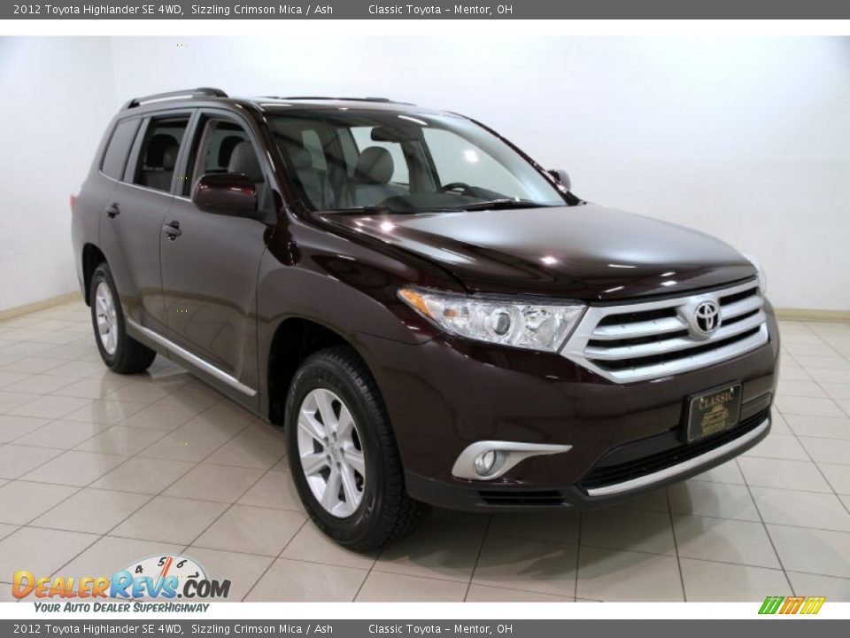 2012 Toyota Highlander SE 4WD Sizzling Crimson Mica / Ash Photo #1