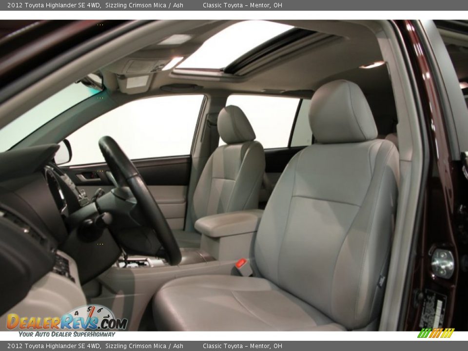 2012 Toyota Highlander SE 4WD Sizzling Crimson Mica / Ash Photo #7