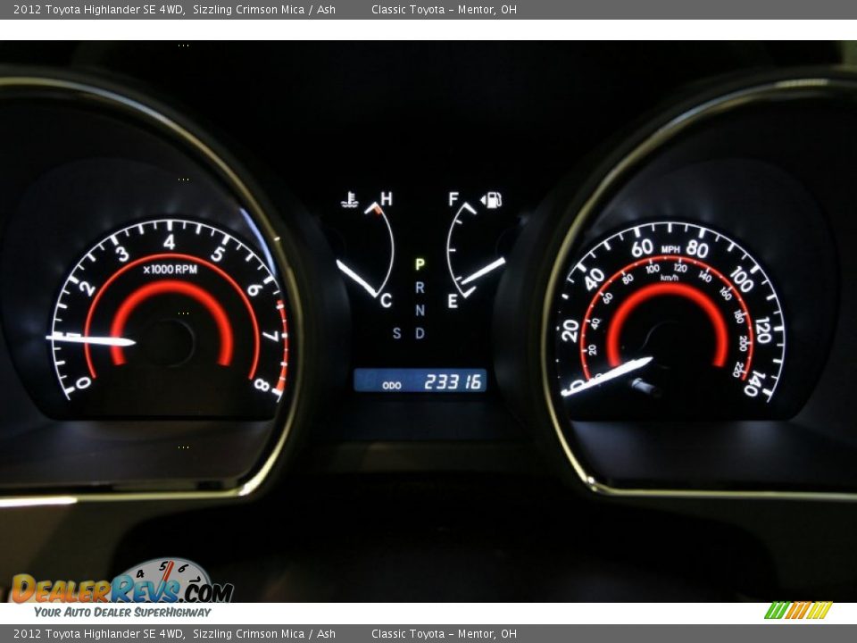 2012 Toyota Highlander SE 4WD Sizzling Crimson Mica / Ash Photo #9