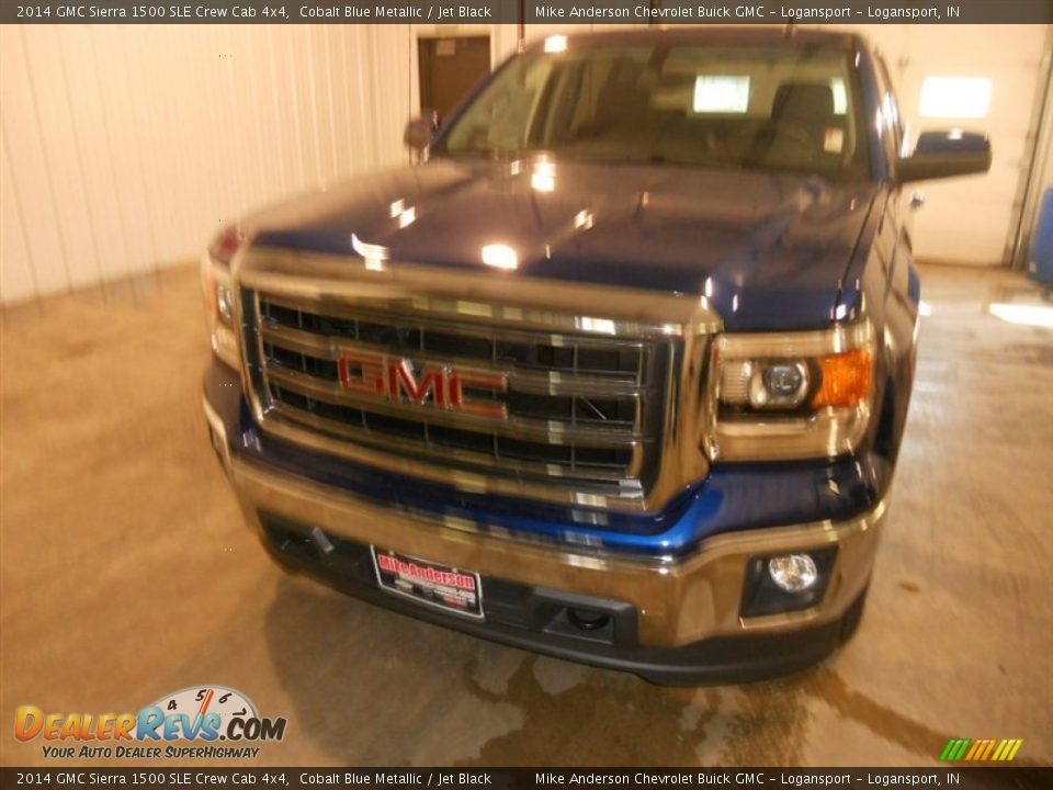 2014 GMC Sierra 1500 SLE Crew Cab 4x4 Cobalt Blue Metallic / Jet Black Photo #2