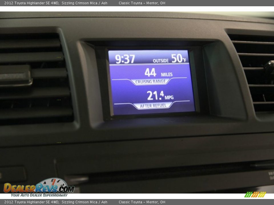 2012 Toyota Highlander SE 4WD Sizzling Crimson Mica / Ash Photo #14