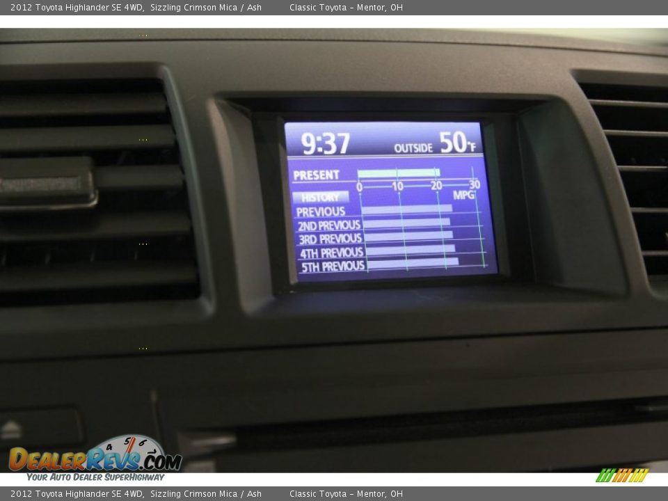 2012 Toyota Highlander SE 4WD Sizzling Crimson Mica / Ash Photo #16