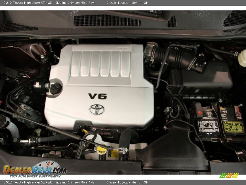 2012 Toyota Highlander SE 4WD Sizzling Crimson Mica / Ash Photo #27