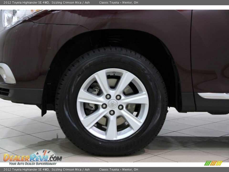 2012 Toyota Highlander SE 4WD Sizzling Crimson Mica / Ash Photo #28