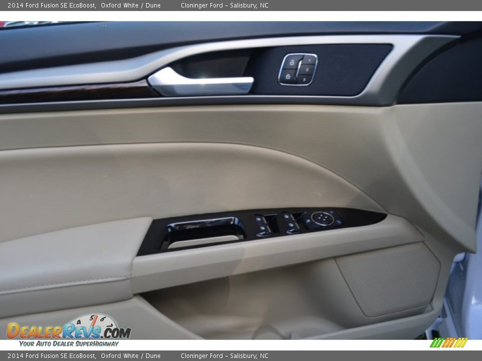 2014 Ford Fusion SE EcoBoost Oxford White / Dune Photo #4