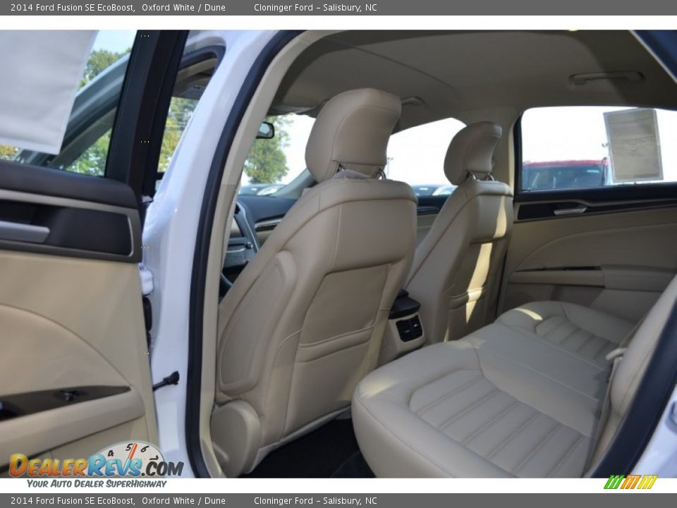 2014 Ford Fusion SE EcoBoost Oxford White / Dune Photo #7