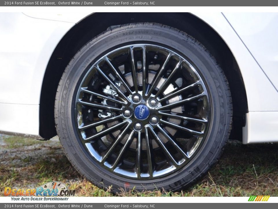 2014 Ford Fusion SE EcoBoost Oxford White / Dune Photo #9