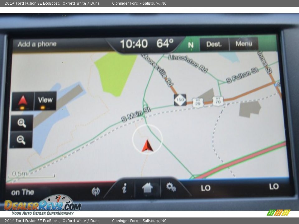 2014 Ford Fusion SE EcoBoost Oxford White / Dune Photo #11