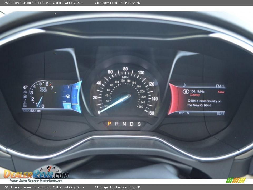 2014 Ford Fusion SE EcoBoost Oxford White / Dune Photo #16