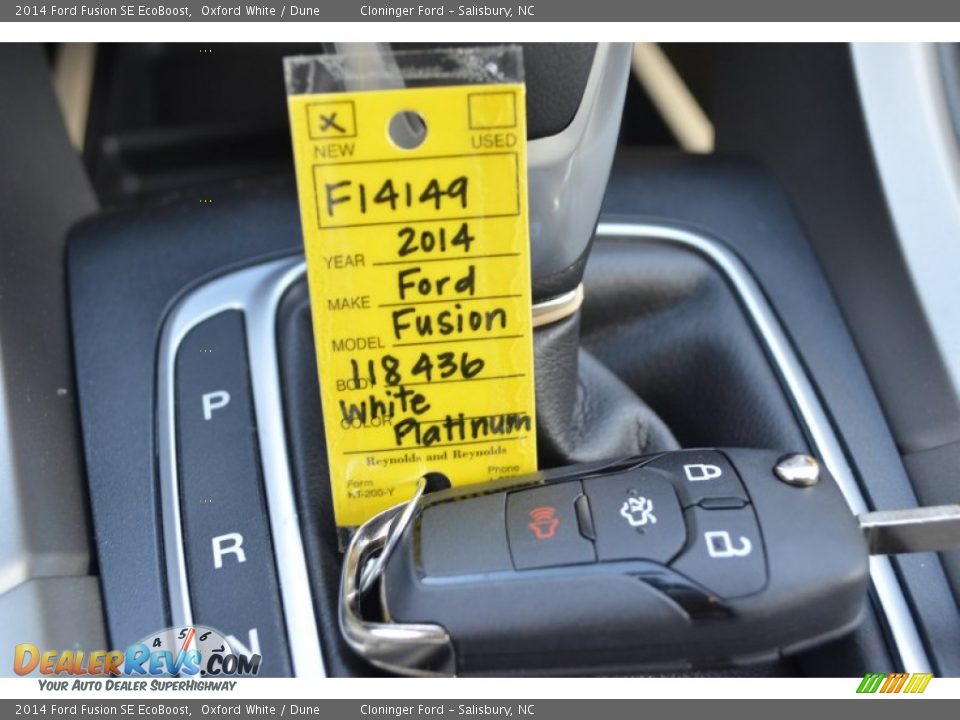 2014 Ford Fusion SE EcoBoost Oxford White / Dune Photo #18