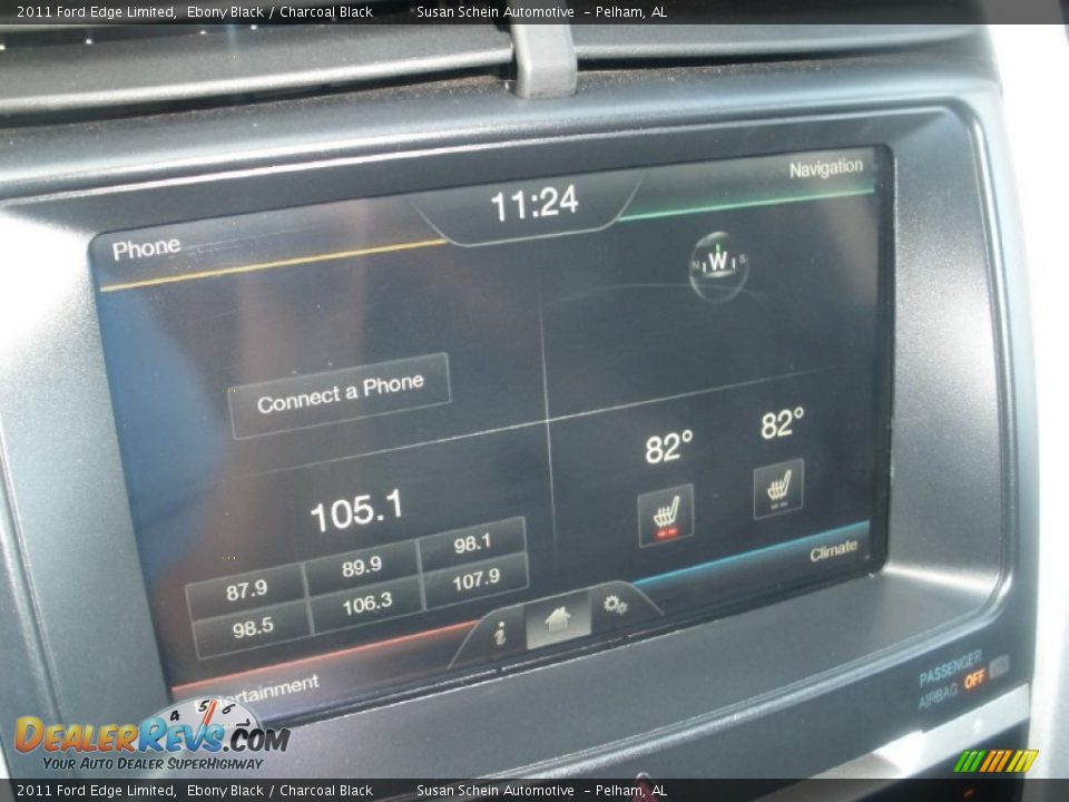 2011 Ford Edge Limited Ebony Black / Charcoal Black Photo #28