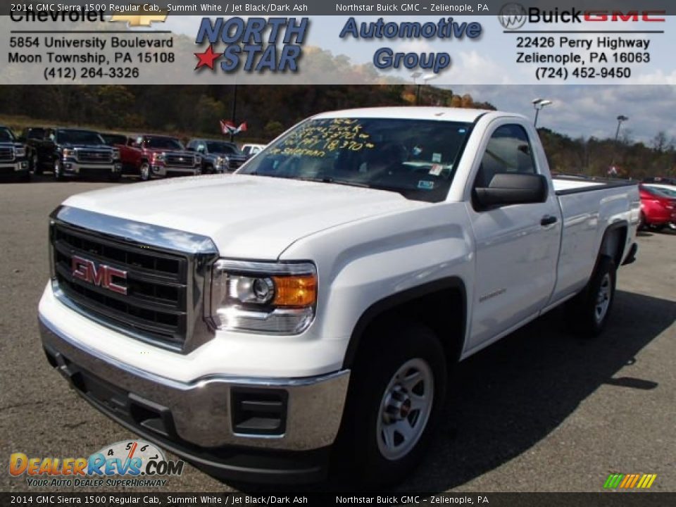 2014 GMC Sierra 1500 Regular Cab Summit White / Jet Black/Dark Ash Photo #1