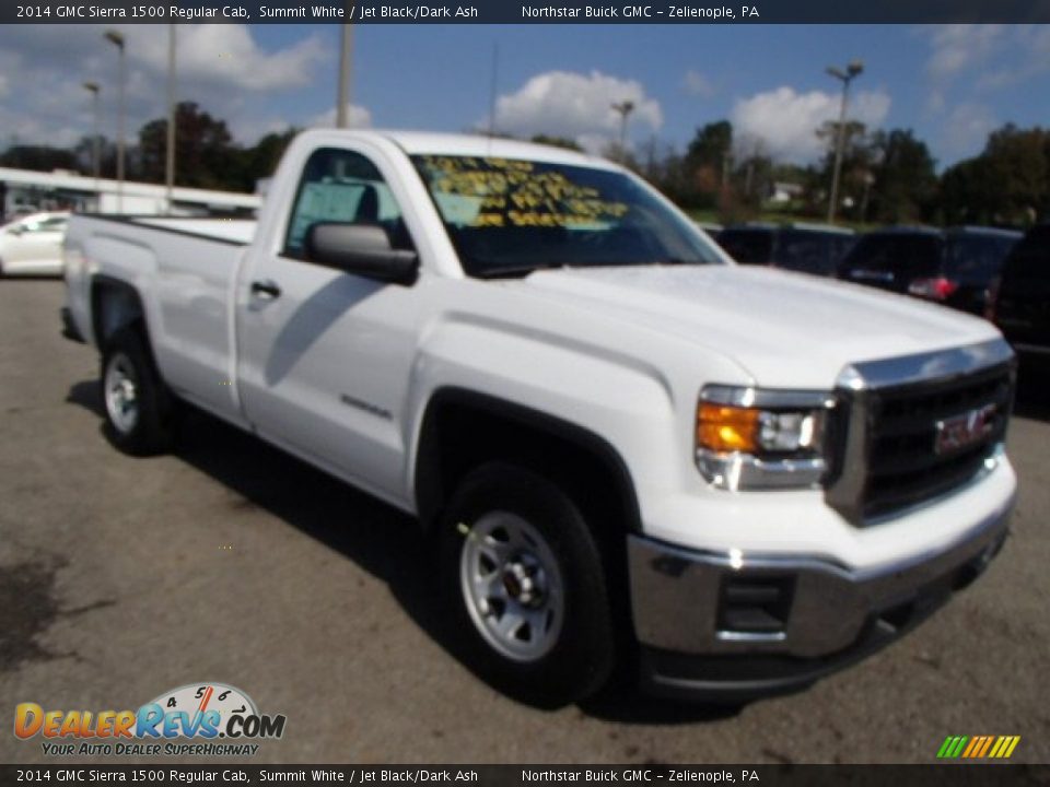 2014 GMC Sierra 1500 Regular Cab Summit White / Jet Black/Dark Ash Photo #3
