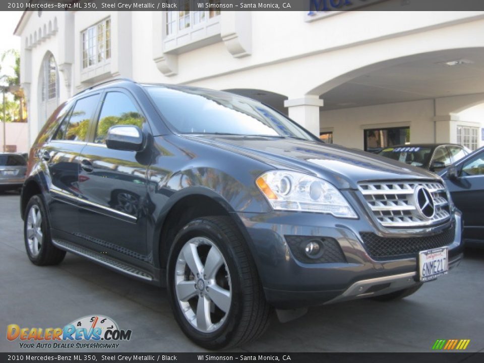 2010 Mercedes-Benz ML 350 Steel Grey Metallic / Black Photo #1