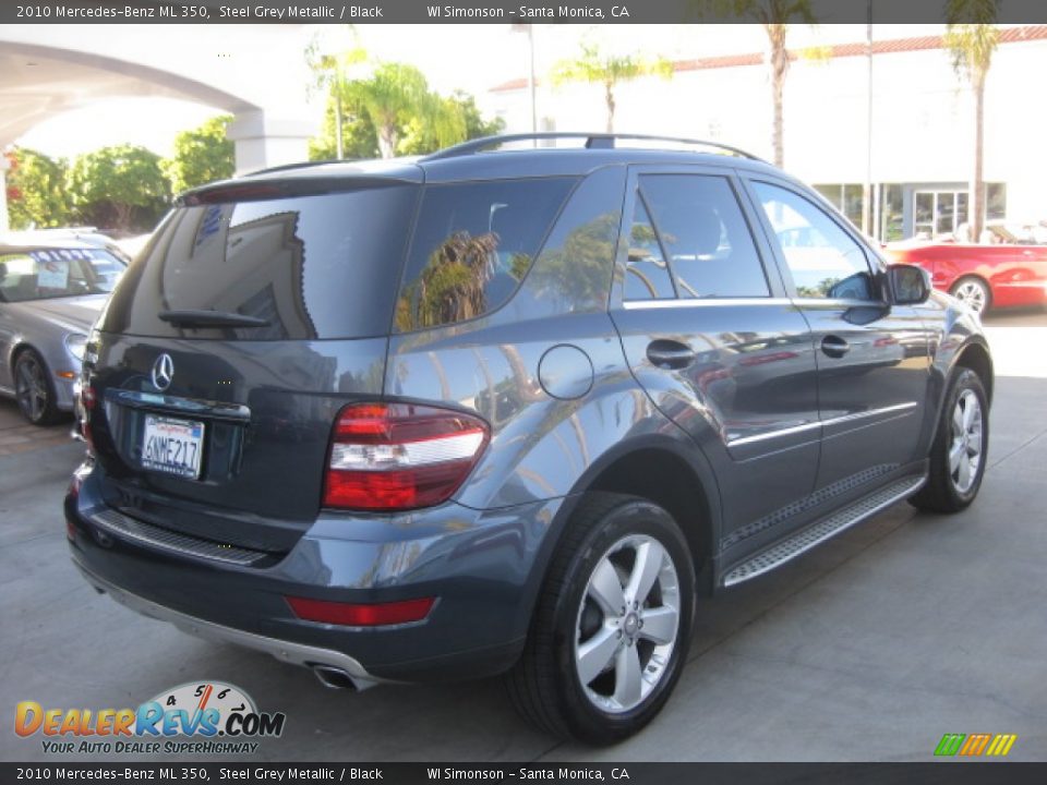 2010 Mercedes-Benz ML 350 Steel Grey Metallic / Black Photo #2